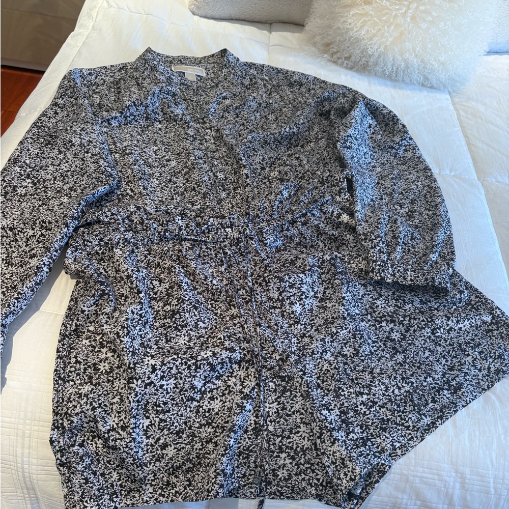 Michael Kors Black and White Patterned romper